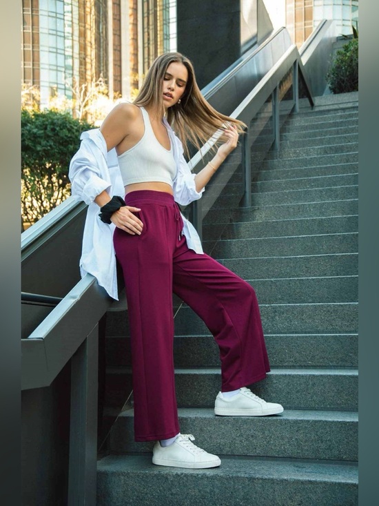 Umgee Pants - Umgee Full Size Drawstring Wide Leg Pants with Pockets